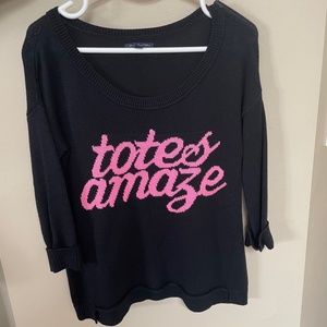 American Eagle Totes Amaze Black Sweater